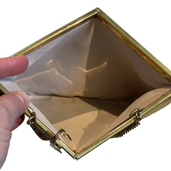 Vintage 60s gold formal evening bag purse clutch - Picture 6 of 6